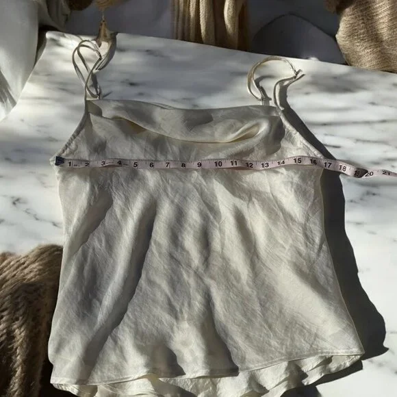 Show Me Your MuMu Ivory Keaton Satin Camisole Tank Size Small - Picture 4 of 11